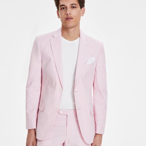 Tommy Hilfiger Mens Modern-Fit TH Flex Stret Light Pink 40S NWT - Picture 1 of 3